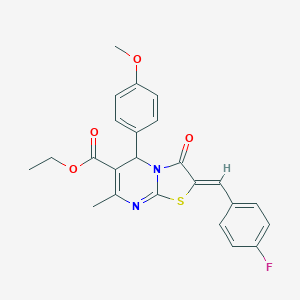 ethyl 2-(4-fluorobenzylidene)-5-(4-methoxyphenyl)-7-methyl-3-oxo-2,3-dihydro-5H-[1,3]thiazolo[3,2-a]pyrimidine-6-carboxylate