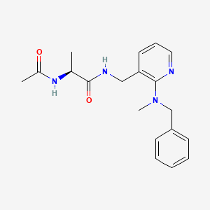 molecular formula C19H24N4O2 B3777328 N~2~-acetyl-N~1~-({2-[benzyl(methyl)amino]-3-pyridinyl}methyl)-L-alaninamide 
