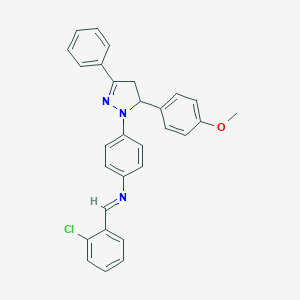 N-(2-chlorobenzylidene)-N-{4-[5-(4-methoxyphenyl)-3-phenyl-4,5-dihydro-1H-pyrazol-1-yl]phenyl}amine