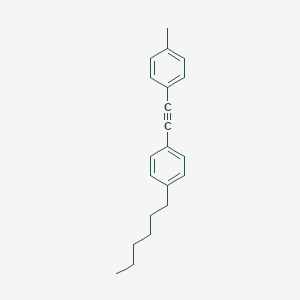 molecular formula C21H24 B037774 1-Hexyl-4-[(4-methylphenyl)ethynyl]benzene CAS No. 117923-35-0