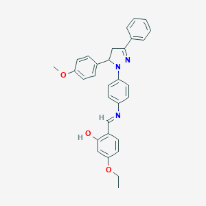 5-ethoxy-2-[({4-[5-(4-methoxyphenyl)-3-phenyl-4,5-dihydro-1H-pyrazol-1-yl]phenyl}imino)methyl]phenol