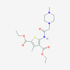 Diethyl 3-methyl-5-{[(4-methyl-1-piperazinyl)acetyl]amino}-2,4-thiophenedicarboxylate