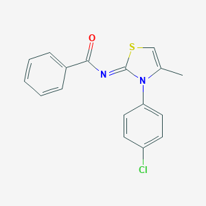 (Z)-N-(3-(4-chlorophenyl)-4-methylthiazol-2(3H)-ylidene)benzamide