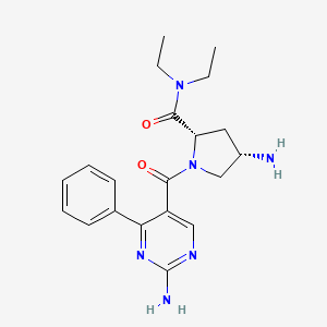 molecular formula C20H26N6O2 B3777457 (4S)-4-amino-1-[(2-amino-4-phenylpyrimidin-5-yl)carbonyl]-N,N-diethyl-L-prolinamide 