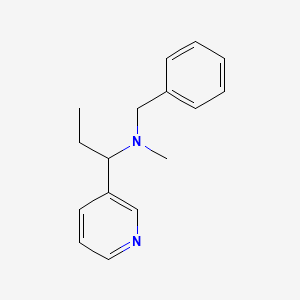 molecular formula C16H20N2 B3777501 N-benzyl-N-methyl-1-pyridin-3-ylpropan-1-amine 