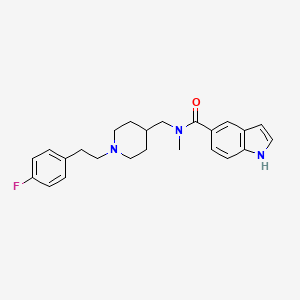 molecular formula C24H28FN3O B3777520 N-({1-[2-(4-fluorophenyl)ethyl]-4-piperidinyl}methyl)-N-methyl-1H-indole-5-carboxamide 