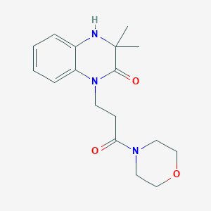 3,3-dimethyl-1-[3-(4-morpholinyl)-3-oxopropyl]-3,4-dihydro-2(1H)-quinoxalinone