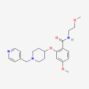 molecular formula C22H29N3O4 B3777584 4-methoxy-N-(2-methoxyethyl)-2-{[1-(4-pyridinylmethyl)-4-piperidinyl]oxy}benzamide 