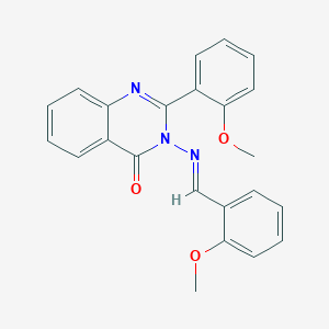 3-[(2-methoxybenzylidene)amino]-2-(2-methoxyphenyl)-4(3H)-quinazolinone