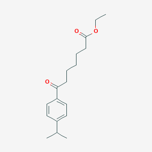 molecular formula C18H26O3 B037776 Ethyl 7-(4-isopropylphenyl)-7-oxoheptanoate CAS No. 122115-50-8