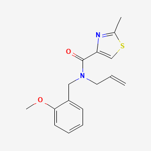 molecular formula C16H18N2O2S B3777606 N-allyl-N-(2-methoxybenzyl)-2-methyl-1,3-thiazole-4-carboxamide 