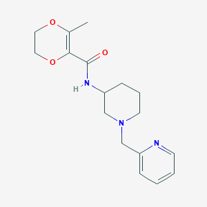 molecular formula C17H23N3O3 B3777625 3-methyl-N-[1-(2-pyridinylmethyl)-3-piperidinyl]-5,6-dihydro-1,4-dioxine-2-carboxamide 