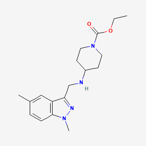 molecular formula C18H26N4O2 B3777632 ethyl 4-{[(1,5-dimethyl-1H-indazol-3-yl)methyl]amino}piperidine-1-carboxylate 