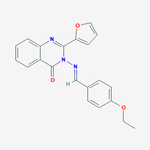 3-[(4-ethoxybenzylidene)amino]-2-(2-furyl)-4(3H)-quinazolinone