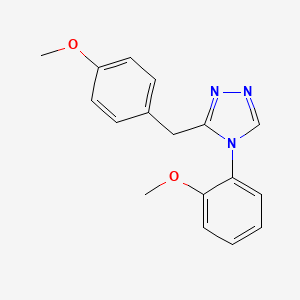 molecular formula C17H17N3O2 B3777704 3-(4-methoxybenzyl)-4-(2-methoxyphenyl)-4H-1,2,4-triazole 