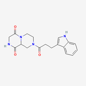 molecular formula C18H20N4O3 B3777716 2-[3-(1H-indol-3-yl)propanoyl]-1,3,4,7,8,9a-hexahydropyrazino[1,2-a]pyrazine-6,9-dione 