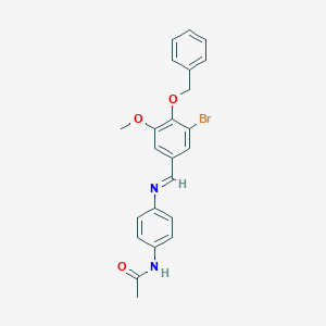 N-(4-{[4-(benzyloxy)-3-bromo-5-methoxybenzylidene]amino}phenyl)acetamide