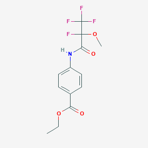molecular formula C13H13F4NO4 B377782 Ethyl 4-[(2,3,3,3-tetrafluoro-2-methoxypropanoyl)amino]benzoate 