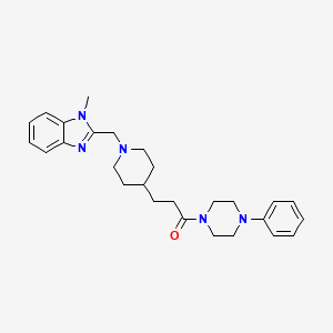 molecular formula C27H35N5O B3777824 1-methyl-2-({4-[3-oxo-3-(4-phenyl-1-piperazinyl)propyl]-1-piperidinyl}methyl)-1H-benzimidazole 