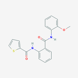 molecular formula C19H16N2O3S B377789 N-{2-[(2-methoxyanilino)carbonyl]phenyl}-2-thiophenecarboxamide 