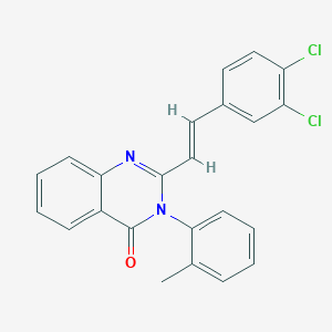 molecular formula C23H16Cl2N2O B377792 2-[2-(3,4-dichlorophenyl)vinyl]-3-(2-methylphenyl)-4(3H)-quinazolinone 