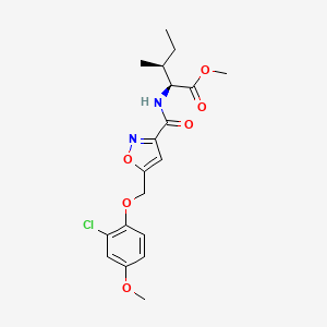 molecular formula C19H23ClN2O6 B3777939 methyl N-({5-[(2-chloro-4-methoxyphenoxy)methyl]-3-isoxazolyl}carbonyl)-L-isoleucinate 