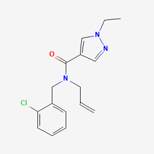 molecular formula C16H18ClN3O B3777954 N-allyl-N-(2-chlorobenzyl)-1-ethyl-1H-pyrazole-4-carboxamide 