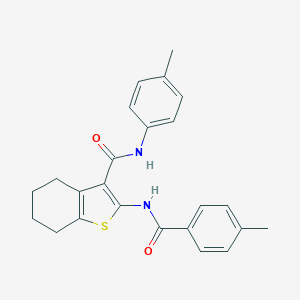 molecular formula C24H24N2O2S B377797 2-[(4-methylbenzoyl)amino]-N-(4-methylphenyl)-4,5,6,7-tetrahydro-1-benzothiophene-3-carboxamide CAS No. 333359-01-6
