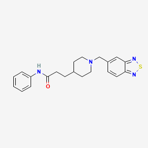 molecular formula C21H24N4OS B3777998 3-[1-(2,1,3-benzothiadiazol-5-ylmethyl)-4-piperidinyl]-N-phenylpropanamide 
