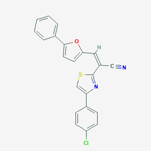 2-[4-(4-Chlorophenyl)-1,3-thiazol-2-yl]-3-(5-phenyl-2-furyl)acrylonitrile