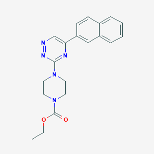 molecular formula C20H21N5O2 B3778079 Ethyl 4-(5-naphthalen-2-yl-1,2,4-triazin-3-yl)piperazine-1-carboxylate 