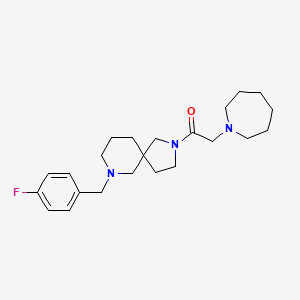 molecular formula C23H34FN3O B3778084 2-(Azepan-1-yl)-1-[9-[(4-fluorophenyl)methyl]-2,9-diazaspiro[4.5]decan-2-yl]ethanone 