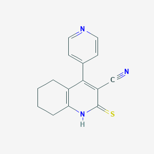 molecular formula C15H13N3S B377809 4-吡啶-4-基-2-硫代亚甲基-5,6,7,8-四氢-1H-喹啉-3-腈 CAS No. 109619-38-7