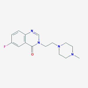 molecular formula C15H19FN4O B3778096 6-fluoro-3-[2-(4-methylpiperazin-1-yl)ethyl]quinazolin-4(3H)-one 