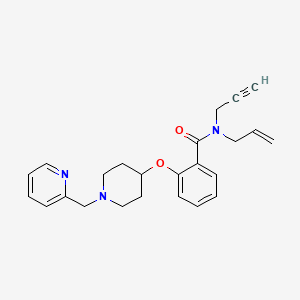 molecular formula C24H27N3O2 B3778100 N-allyl-N-2-propyn-1-yl-2-{[1-(2-pyridinylmethyl)-4-piperidinyl]oxy}benzamide 