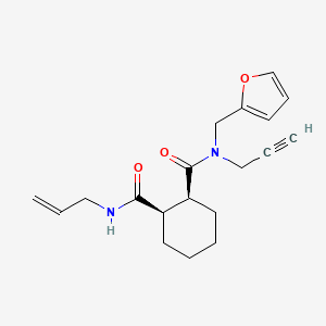 molecular formula C19H24N2O3 B3778156 (1S*,2R*)-N'-allyl-N-(2-furylmethyl)-N-prop-2-yn-1-ylcyclohexane-1,2-dicarboxamide 