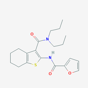 molecular formula C20H26N2O3S B377817 N-{3-[(dipropylamino)carbonyl]-4,5,6,7-tetrahydro-1-benzothien-2-yl}-2-furamide 