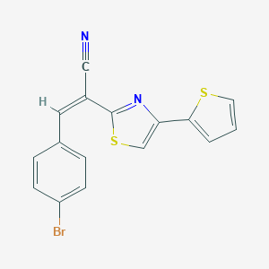 3-(4-Bromophenyl)-2-[4-(2-thienyl)-1,3-thiazol-2-yl]acrylonitrile