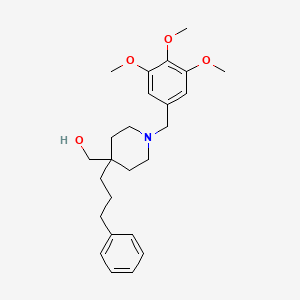 molecular formula C25H35NO4 B3778346 [4-(3-phenylpropyl)-1-(3,4,5-trimethoxybenzyl)-4-piperidinyl]methanol 