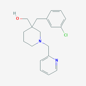 molecular formula C19H23ClN2O B3778350 [3-(3-chlorobenzyl)-1-(2-pyridinylmethyl)-3-piperidinyl]methanol 