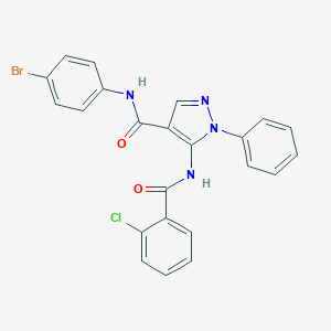 N-(4-bromophenyl)-5-[(2-chlorobenzoyl)amino]-1-phenylpyrazole-4-carboxamide