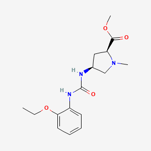 molecular formula C16H23N3O4 B3778371 methyl (2S,4S)-4-({[(2-ethoxyphenyl)amino]carbonyl}amino)-1-methylpyrrolidine-2-carboxylate 