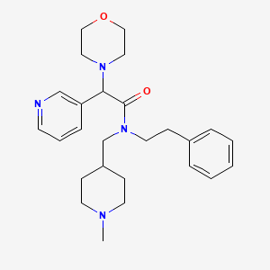 molecular formula C26H36N4O2 B3778394 N-[(1-methyl-4-piperidinyl)methyl]-2-(4-morpholinyl)-N-(2-phenylethyl)-2-(3-pyridinyl)acetamide 