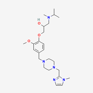 molecular formula C24H39N5O3 B3778401 1-[isopropyl(methyl)amino]-3-[2-methoxy-4-({4-[(1-methyl-1H-imidazol-2-yl)methyl]-1-piperazinyl}methyl)phenoxy]-2-propanol 