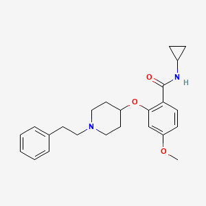 molecular formula C24H30N2O3 B3778412 N-cyclopropyl-4-methoxy-2-{[1-(2-phenylethyl)-4-piperidinyl]oxy}benzamide 