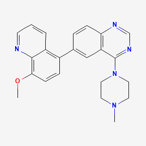 molecular formula C23H23N5O B3778421 6-(8-methoxyquinolin-5-yl)-4-(4-methylpiperazin-1-yl)quinazoline 