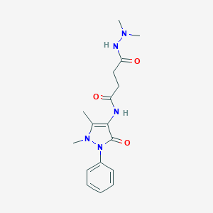 molecular formula C17H23N5O3 B377847 4-(2,2-dimethylhydrazinyl)-N-(1,5-dimethyl-3-oxo-2-phenyl-2,3-dihydro-1H-pyrazol-4-yl)-4-oxobutanamide 