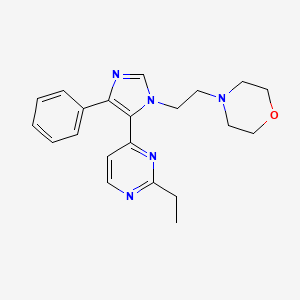 molecular formula C21H25N5O B3778513 4-{2-[5-(2-ethylpyrimidin-4-yl)-4-phenyl-1H-imidazol-1-yl]ethyl}morpholine 