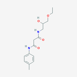 molecular formula C15H22N2O4 B3778542 N-(3-ethoxy-2-hydroxypropyl)-N'-(4-methylphenyl)malonamide 