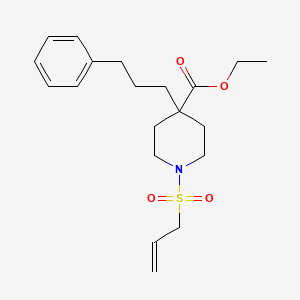 molecular formula C20H29NO4S B3778548 ethyl 1-(allylsulfonyl)-4-(3-phenylpropyl)-4-piperidinecarboxylate 